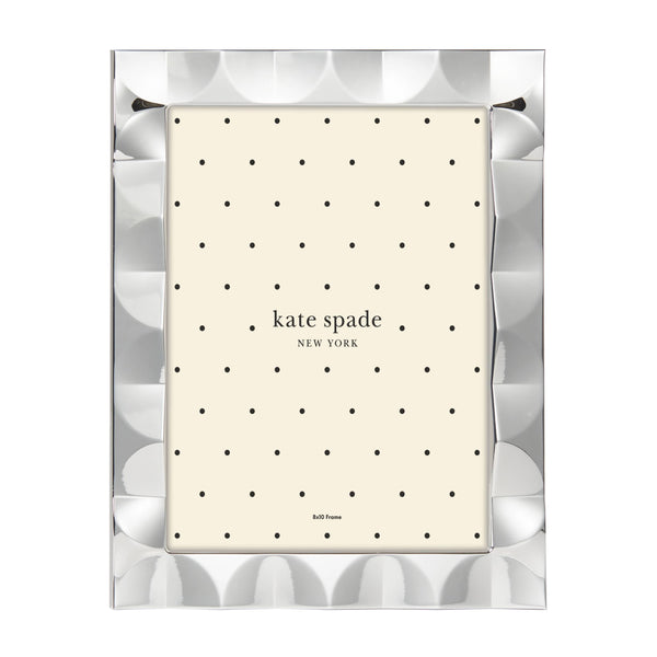 Lenox South Street Scalloped Metal Photo Frame Glam Vanity Boutique Display for 8x10 Prints Silver 892115