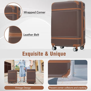 English Elm Hardshell 3 Piece Abs Luggage Set with Tsa Lock Spinner Wheels and Cosmetic Case N732P171585O