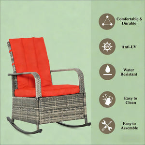 English Elm Outdoor Swivel Patio Chairs Set of 2 Handwoven Pe Rattan Steel Frame 360 Rotate T3971P444735