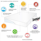 Sleep Philosophy Bed Guardian Casual 3M Scotchgard Waterproof Mattress Protector BASI16-0315 White