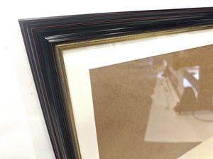 English Elm 24x32 Solid Wood Picture Frame with Replaceable Canvas, Organic Acrylic Glass, Elegant Wall Art Decor Black T3976P383250