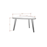 Manhattan Comfort Utopia Contemporary - Modern Coffee Table Off White 89252