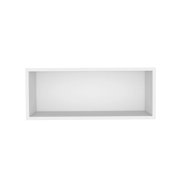 English Elm White White Rock Wall Cabinet with Open Storage, 30" Wide Melamine Scratch-Resistant Kitchen Organizer B062P323560