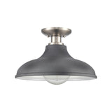 Grenville 13'' Wide 1-Light Semi Flush Mount - Brushed Nickel 89254/1 Elk Lighting