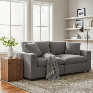 English Elm Chelsea Modular 2-Piece Sofa In Charcoal - Modern Comfort, Family & Pet-Friendly, Easy-Care Design B050S00015