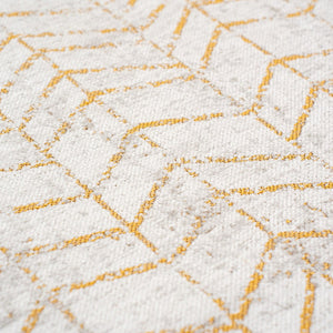 Louis de Poortere Mad Men Collection Geometric Step Pattern Area Rug Bold Contrast for Living Room or Office Central Yellow 9'6 x 9'6 120133