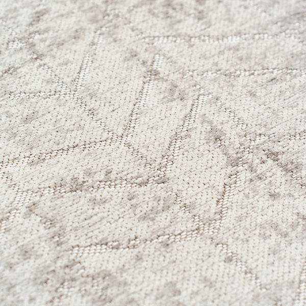 Louis de Poortere Mad Men Collection Geometric Step Pattern Area Rug Bold Contrast for Living Room or Office White Plains 9'6 x 9'6 120134