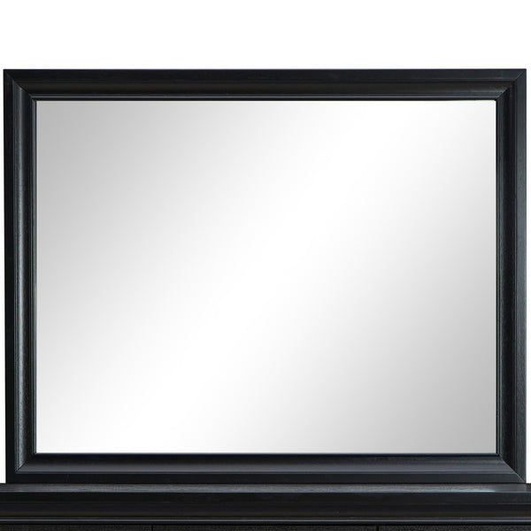 English Elm Madrid Contemporary Decorative Wall Mirror with Unique Shaped Frame, Laminate Wood Grain Finish, 37x46 inchesMadrid Contemporary Decorative Wall Mirror with Unique Shaped Frame, Laminate Wood Grain Finish, 37x46 inches Black 3 L x 49 W x 39 H B078P286061