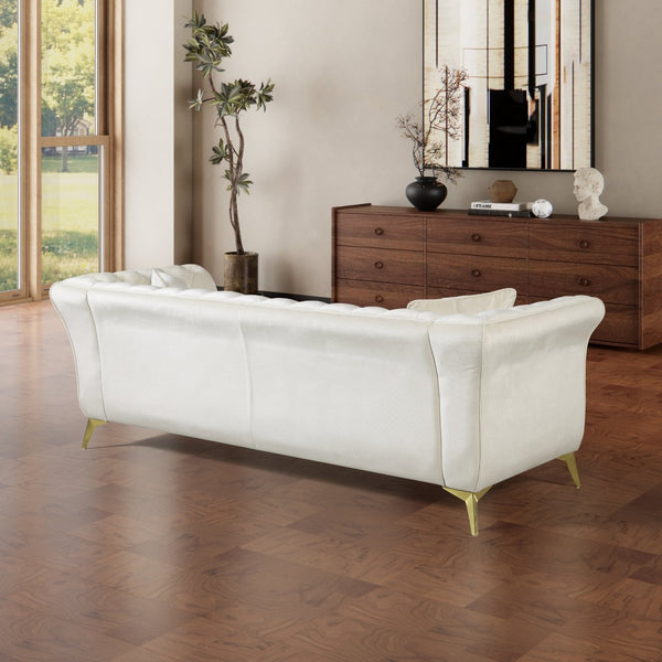 English Elm 102 Inch Linen Modular Sectional Sofa with Hidden Storage and Cloud Cushion Comfort Beige W1099S00172