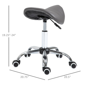 English Elm Ergonomic Saddle Stool Hydraulic Height Adjustable Swivel Seat for Salon Studio T3971P383694
