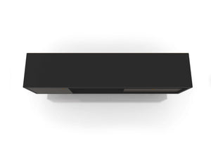 English Elm Liberty 71" Mid-Century TV Stand with Splayed Solid Wood Legs, Wire Management & Storage Drawer Black B365P398360