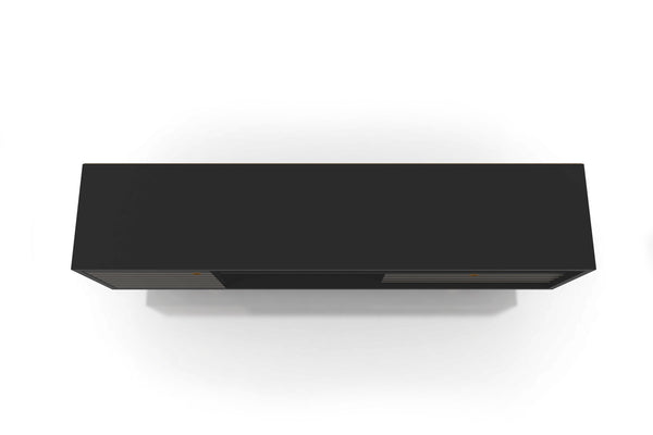 English Elm Liberty 71" Mid-Century TV Stand with Splayed Solid Wood Legs, Wire Management & Storage Drawer Black B365P398360