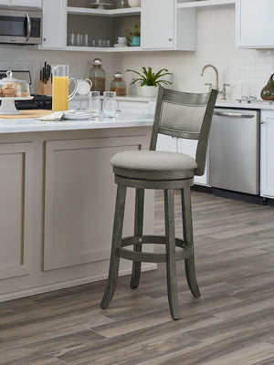 OSP Home Furnishings Swivel Stool 30" Grey