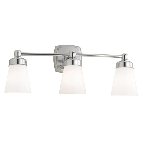 Soft Square 22.25'' Wide 3-Light Vanity Light - Chrome 8933-CH-SO Norwell