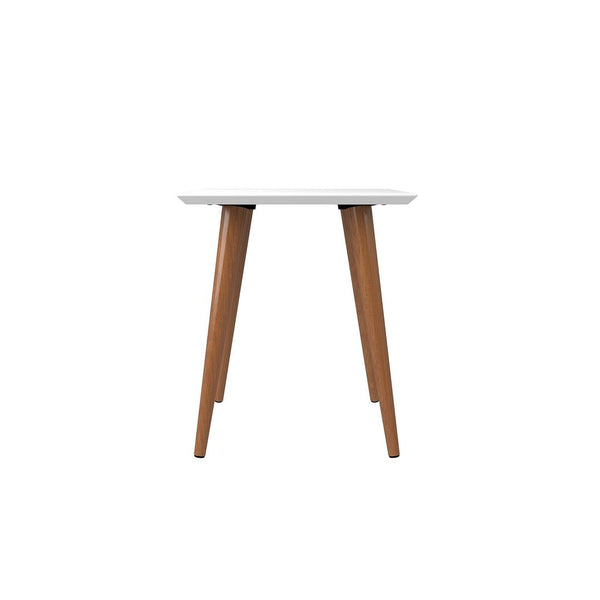 Utopia High Square End Table in White Gloss 89351 Manhattan Comfort
