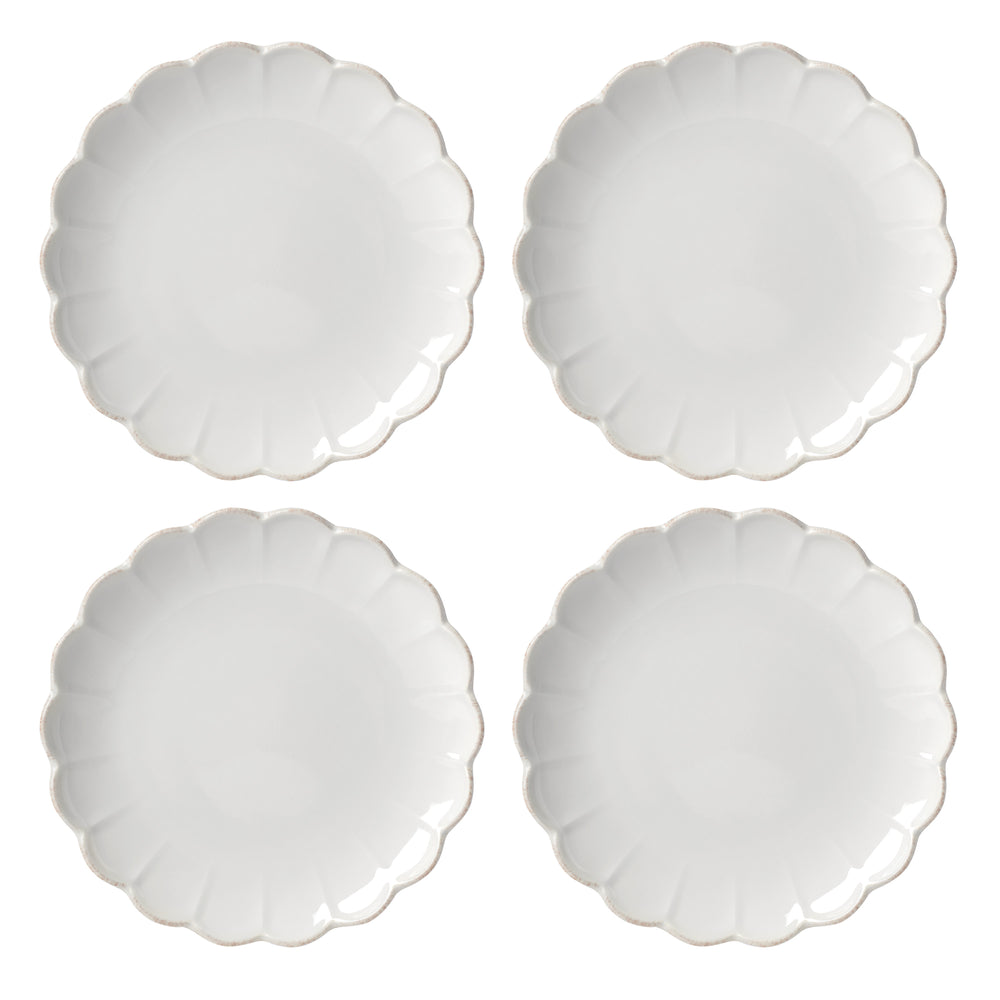 Lenox French Country Stoneware Accent Plates Scalloped Ruffle Edge Antique Finish Set of 4 893544