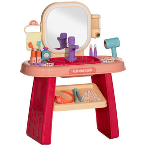 English Elm Qaba Kids Vanity Set - Interactive Toddler Makeup Table With Led Lights, Music & 23 Fun Accessories W2225P249754-GIGA