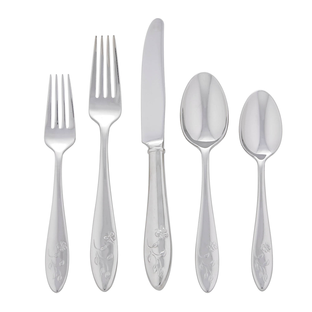 Lenox Butterfly Meadow Floral 65 Piece 18/10 Stainless Steel Flatware Set for 12 893674