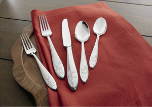 Lenox Butterfly Meadow Floral 65 Piece 18/10 Stainless Steel Flatware Set for 12 893674