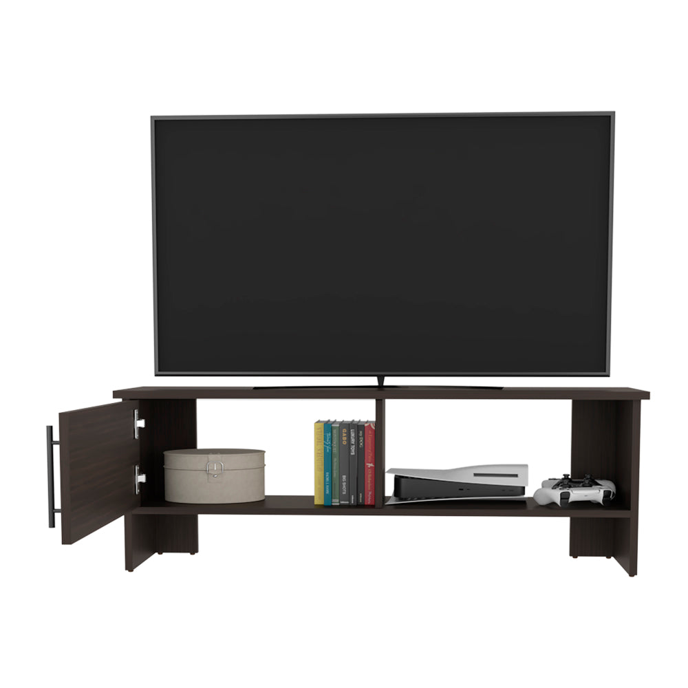 English Elm Ocean Shores TV Stand Dark Walnut — Modern Engineered Wood Console with Open Shelf & Concealed Storage (53.5") B092P286139