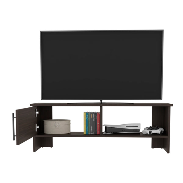 English Elm Ocean Shores TV Stand Dark Walnut — Modern Engineered Wood Console with Open Shelf & Concealed Storage (53.5") B092P286139
