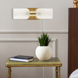 INK+IVY Dove Glam/Luxury Double Tube 2-Light Wall Sconce FB155-1176 Frosted glass/gold