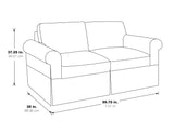 OSP Home Furnishings Ashton Loveseat Fog