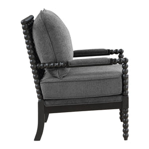OSP Home Furnishings Eliza Spindle Chair Charcoal
