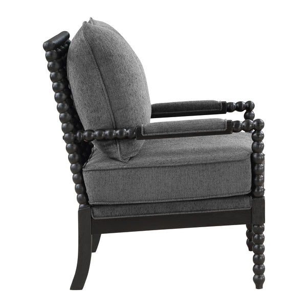 OSP Home Furnishings Eliza Spindle Chair Charcoal