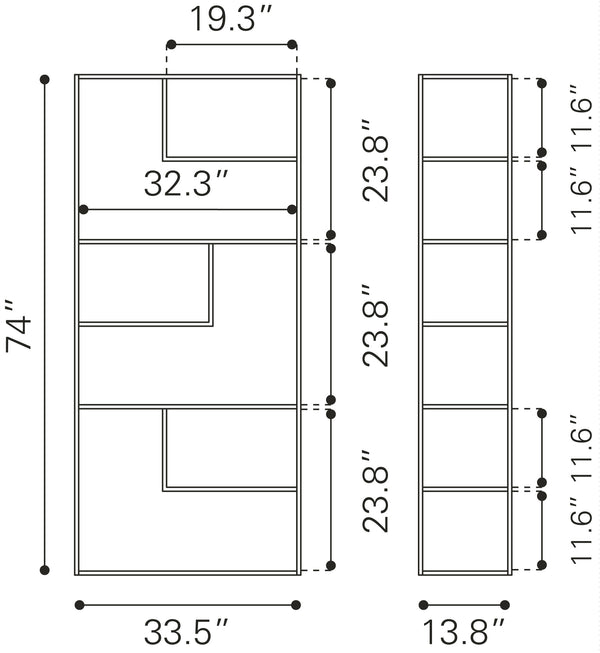 Pylo Shelf Blue 109410 Zuo Modern