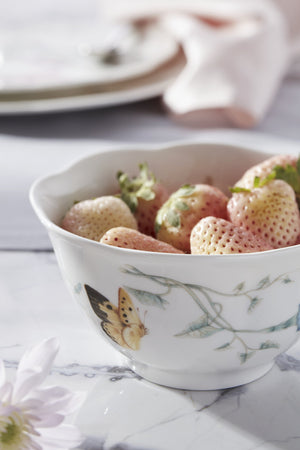Lenox Butterfly Meadow Porcelain Dinnerware Set Botanical Floral Square Plates 18 Piece 894105