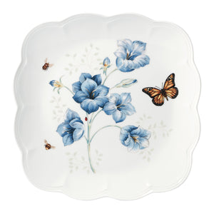 Lenox Butterfly Meadow Porcelain Dinnerware Set Botanical Floral Square Plates 18 Piece 894105