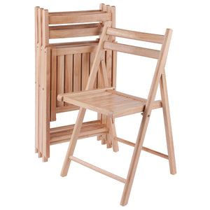 Winsome Wood Robin 4-piece Natural Wood Folding Chair Set - Stylish, Space-saving, And Perfect For Any Gathering! Natural Solid Wood 89430-winsome-wood