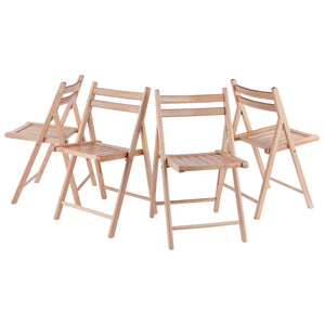 Winsome Wood Robin 4-piece Natural Wood Folding Chair Set - Stylish, Space-saving, And Perfect For Any Gathering! Natural Solid Wood 89430-winsome-wood