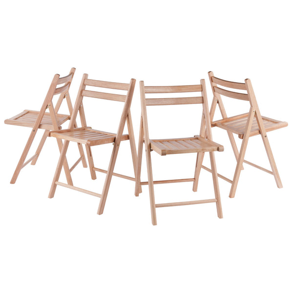 Winsome Wood Robin 4-piece Natural Wood Folding Chair Set - Stylish, Space-saving, And Perfect For Any Gathering! Natural Solid Wood 89430-winsome-wood