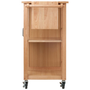 Winsome Wood Douglas Kitchen Utility Cart - Versatile Storage With Knife Holder, Open Shelves & Mobility Wheels Natural Solid ,Composite Wood 89443-winsome-wood