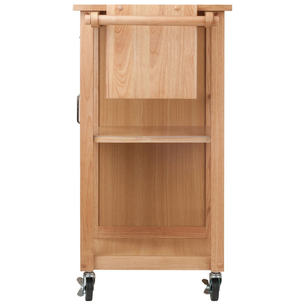 Winsome Wood Douglas Kitchen Utility Cart - Versatile Storage With Knife Holder, Open Shelves & Mobility Wheels Natural Solid ,Composite Wood 89443-winsome-wood