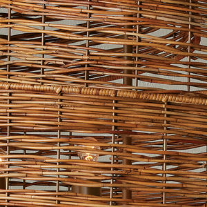 Saisei Grande Chandelier - Stunning Rattan & Wrought Iron Design, Inspired by Cosmic Regrowth & Revival