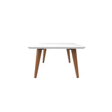 Utopia Low Rectangle End Table in White Gloss 89451 Manhattan Comfort