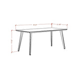 Utopia Low Rectangle End Table in Off White 89452 Manhattan Comfort