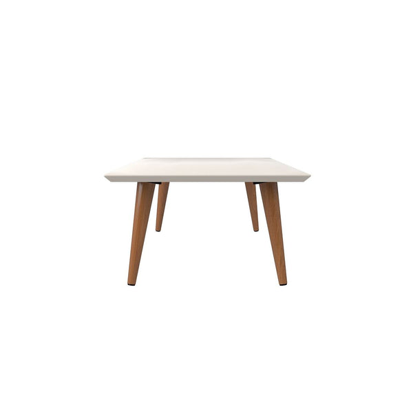 Utopia Low Rectangle End Table in Off White 89452 Manhattan Comfort
