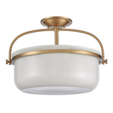 Wentworth 17'' Wide 3-Light Semi Flush Mount - Brushed Gold 89463/3 Elk Lighting