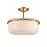 Wentworth 17'' Wide 3-Light Semi Flush Mount - Brushed Gold 89463/3 Elk Lighting