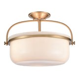 Wentworth 17'' Wide 3-Light Semi Flush Mount - Brushed Gold 89463/3 Elk Lighting