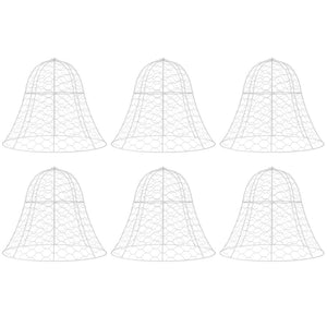 English Elm Outsunny Garden Chicken Wire Cloches - 6 Pack Metal Plant Protectors For Seedlings & Herbs W2225P200895-GIGA