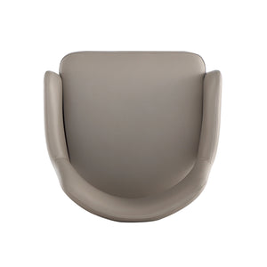 English Elm Tremont Metal Vegan Leather Armchair with Sleek Black Steel Frame, High-Density Foam Comfort taupe B365P397706