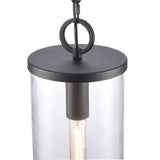 Hopkins 7.25'' Wide 1-Light Outdoor Pendant- Charcoal Black 89495/1 Elk Lighting