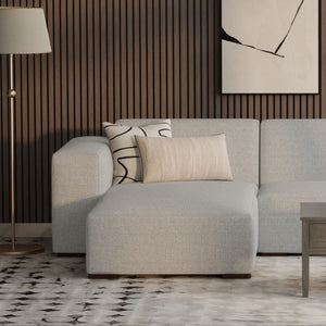 English Elm Rex Left Chaise Sofa Module - Eco-Friendly Pale Grey Fabric, Versatile Design & Ultimate Comfort B136P199241-GIGA