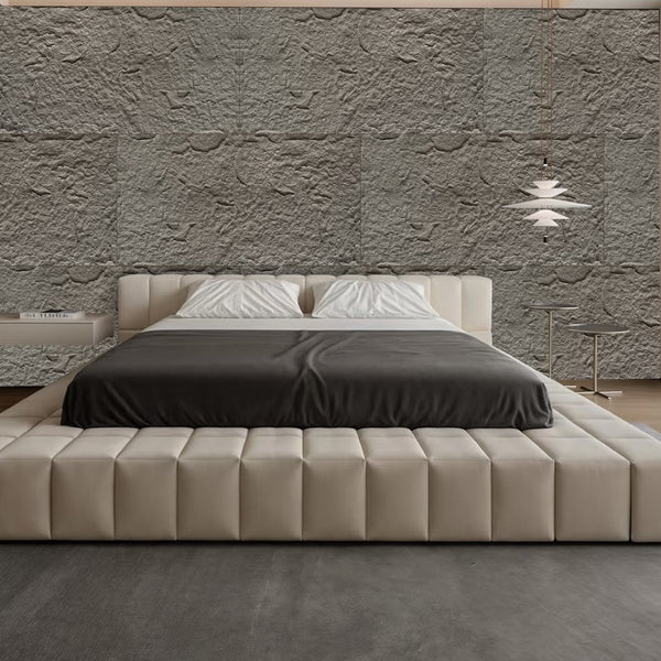 English Elm 3d Faux Stone Pu Wall Panels Set Lightweight Flame Resistant Architectural Accent Charcoal Grey W347P419789