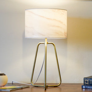 English Elm Ashcroft Furniture - New Stylish Modern Desk Lamp With Marble Shade & Bronze Base - Perfect For Bedside & Home Office Decor B183P315078
